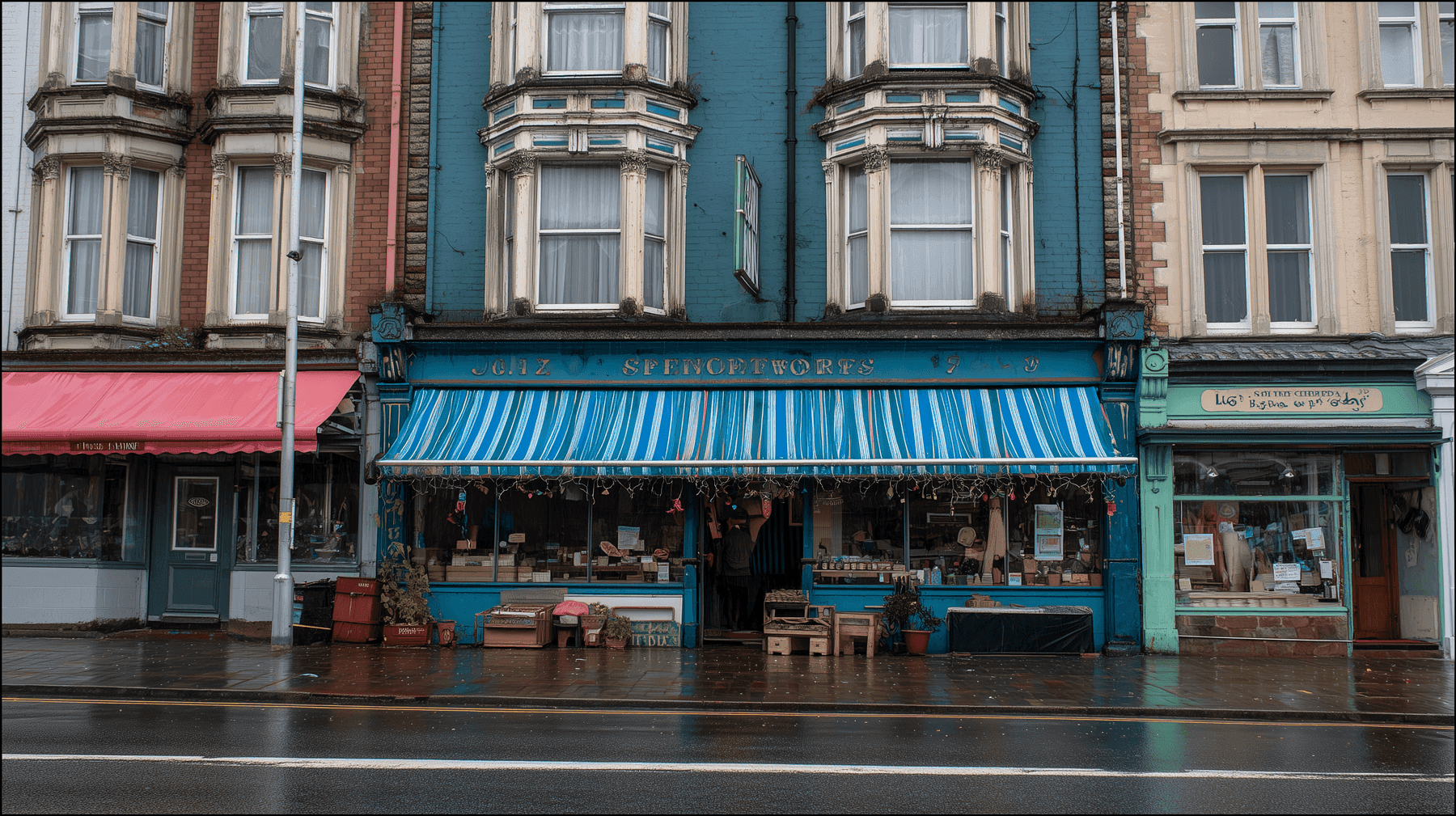 An independent shopfront on a Newport high street