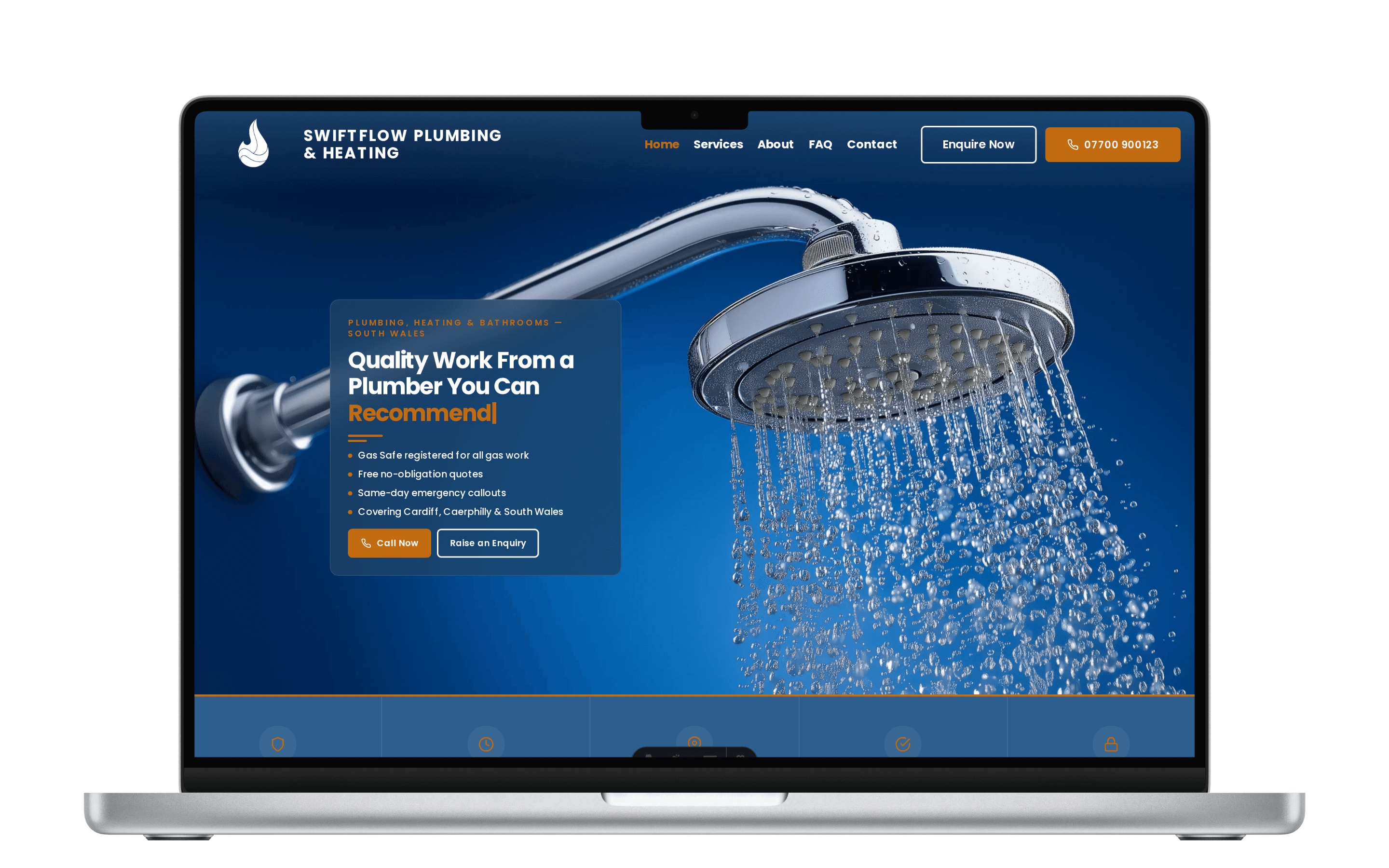 Swiftflow Plumbing desktop view