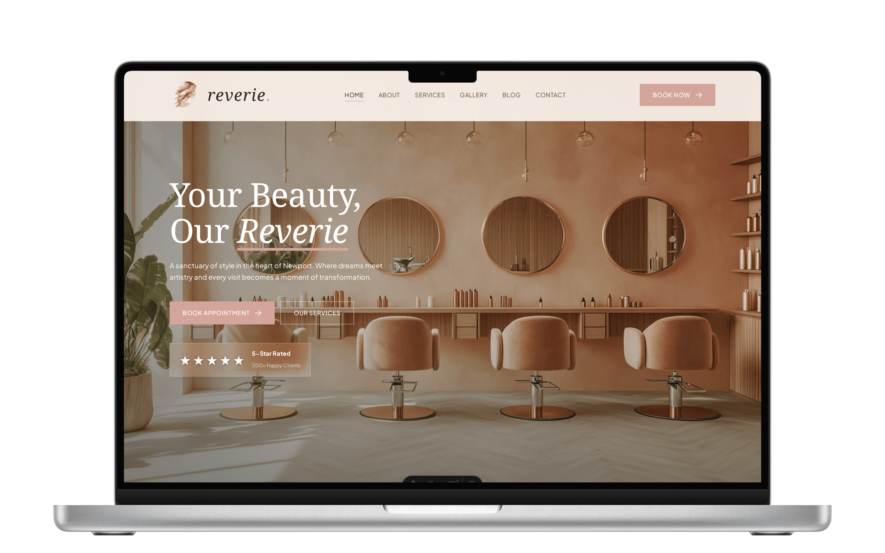 Reverie Hair & Beauty desktop view